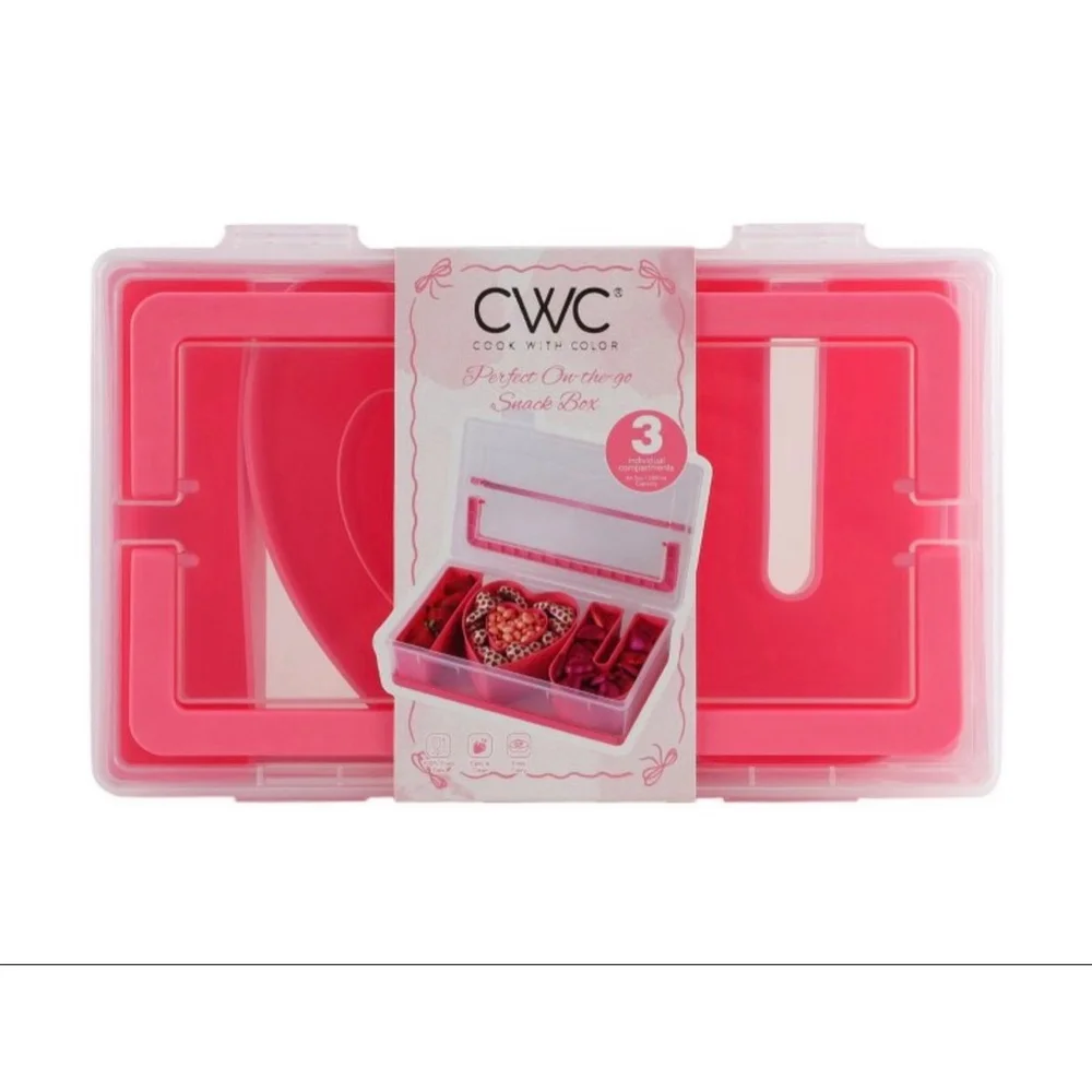NEW CWC Cook With Color Pink & Clear Snack Box One Size